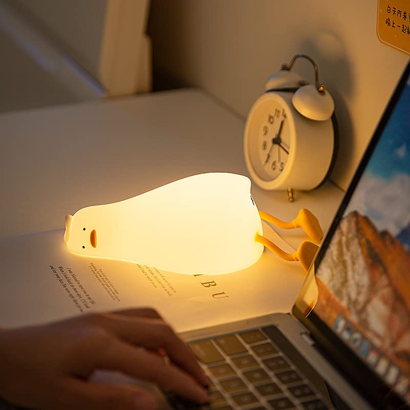 Luz noturna LED para pato deitado, luz noturna regulável de 3 níveis para berçário