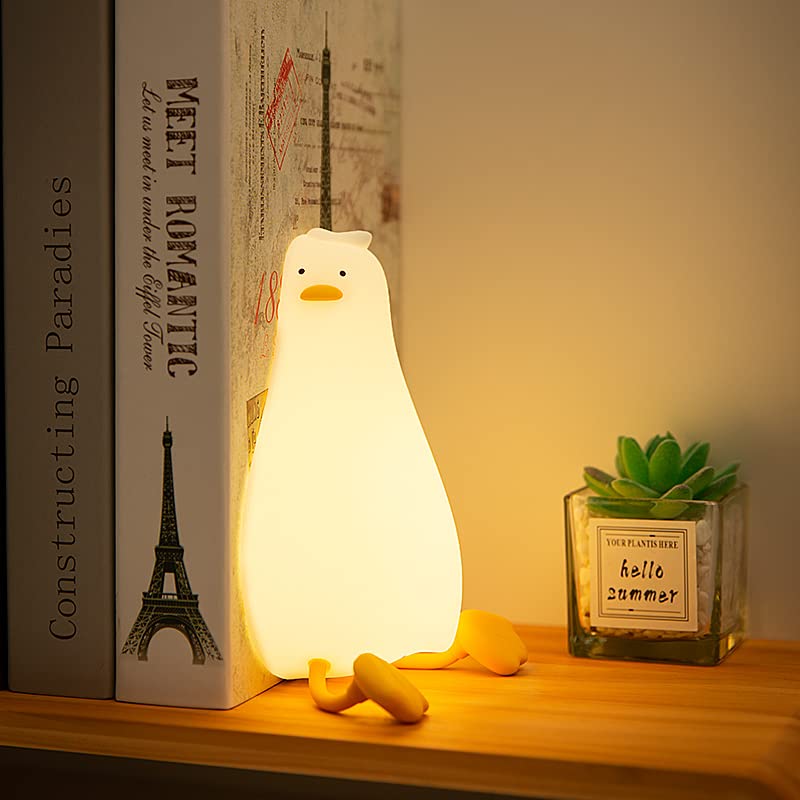 Luz noturna LED para pato deitado, luz noturna regulável de 3 níveis para berçário