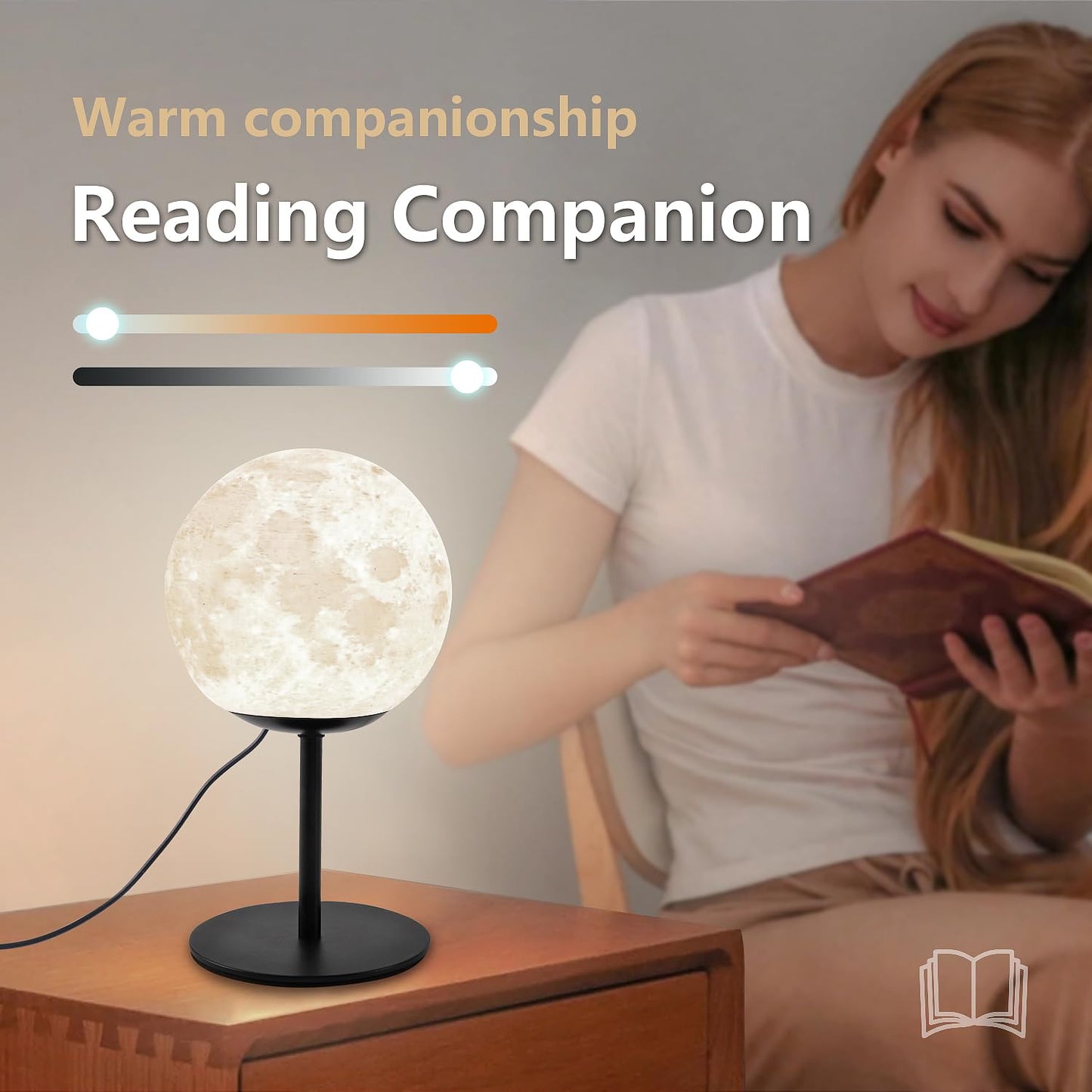 Luminária de cabeceira Moon Lamp para quarto