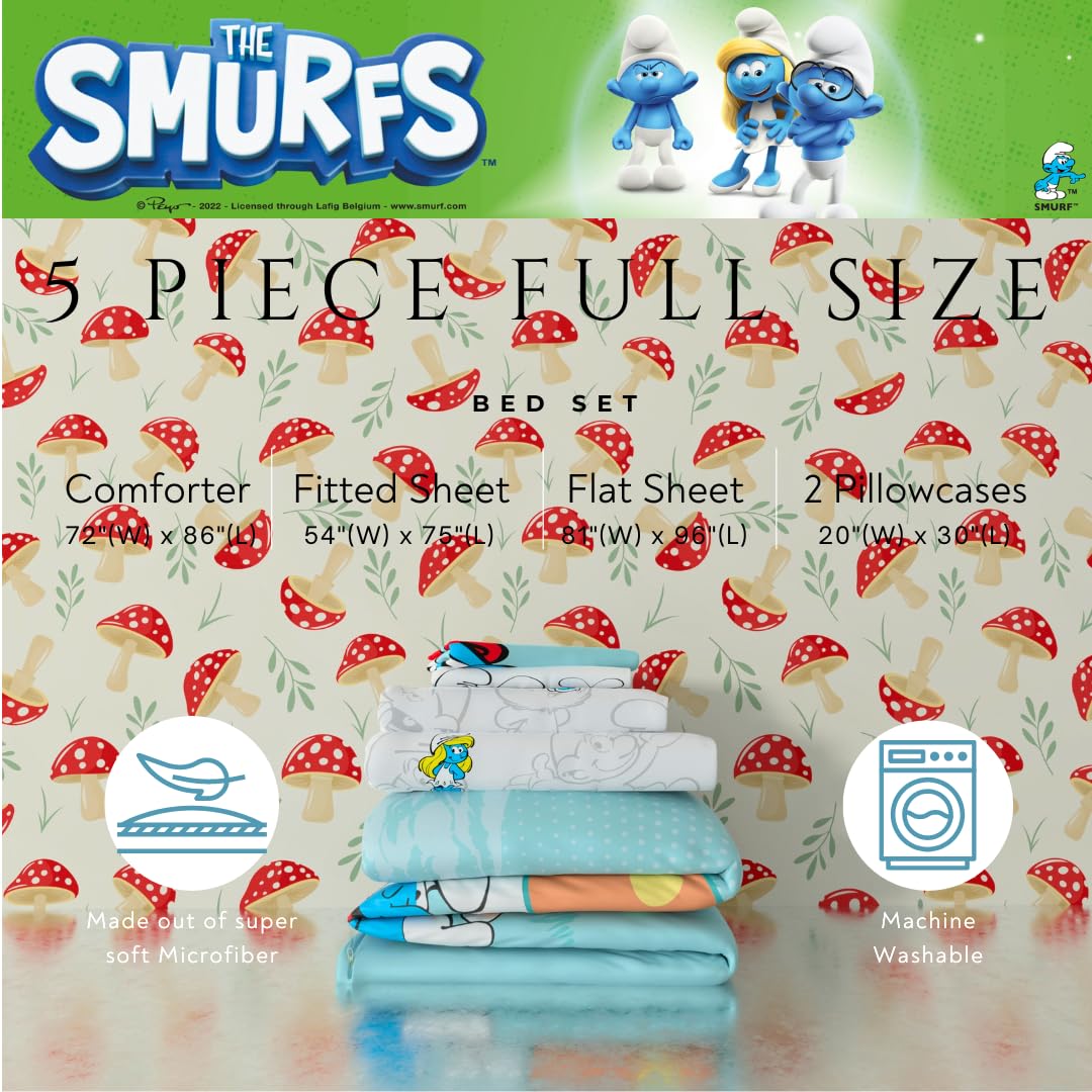 Roupa de cama infantil dos Smurfs super macia