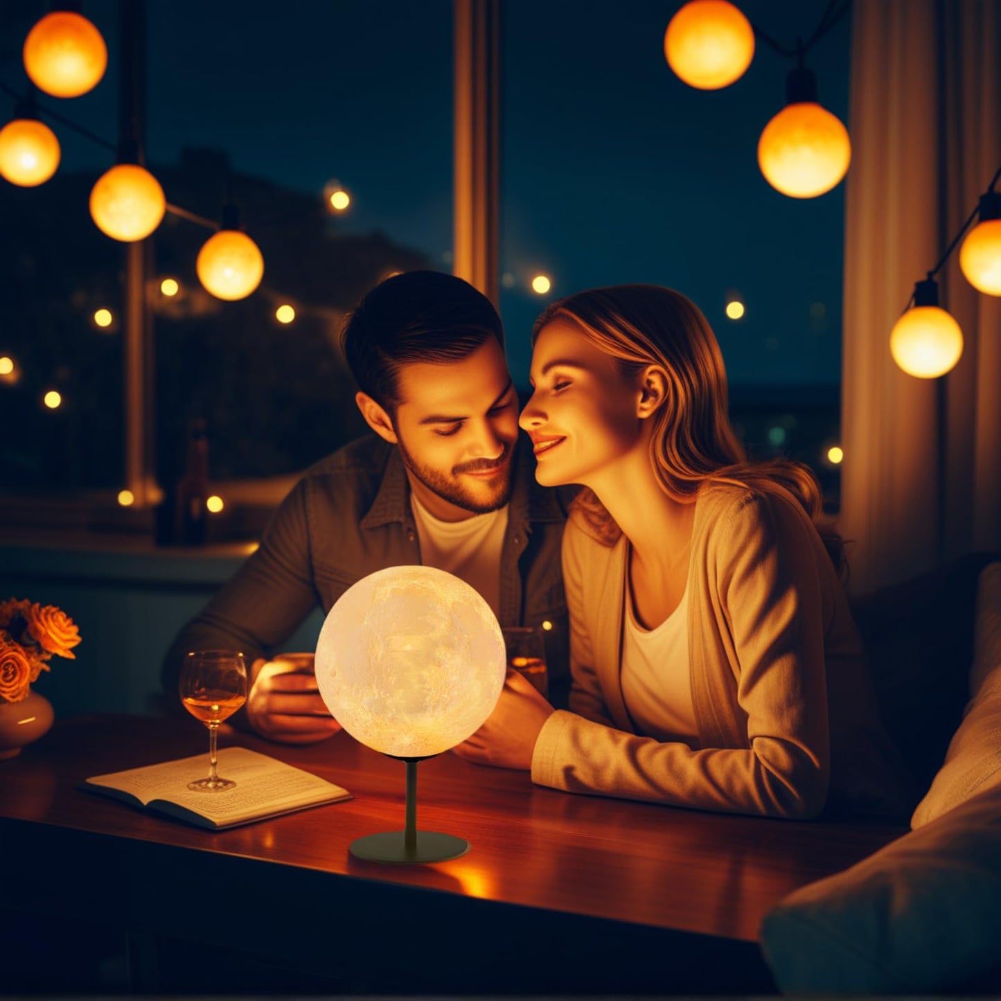 Luminária de cabeceira Moon Lamp para quarto