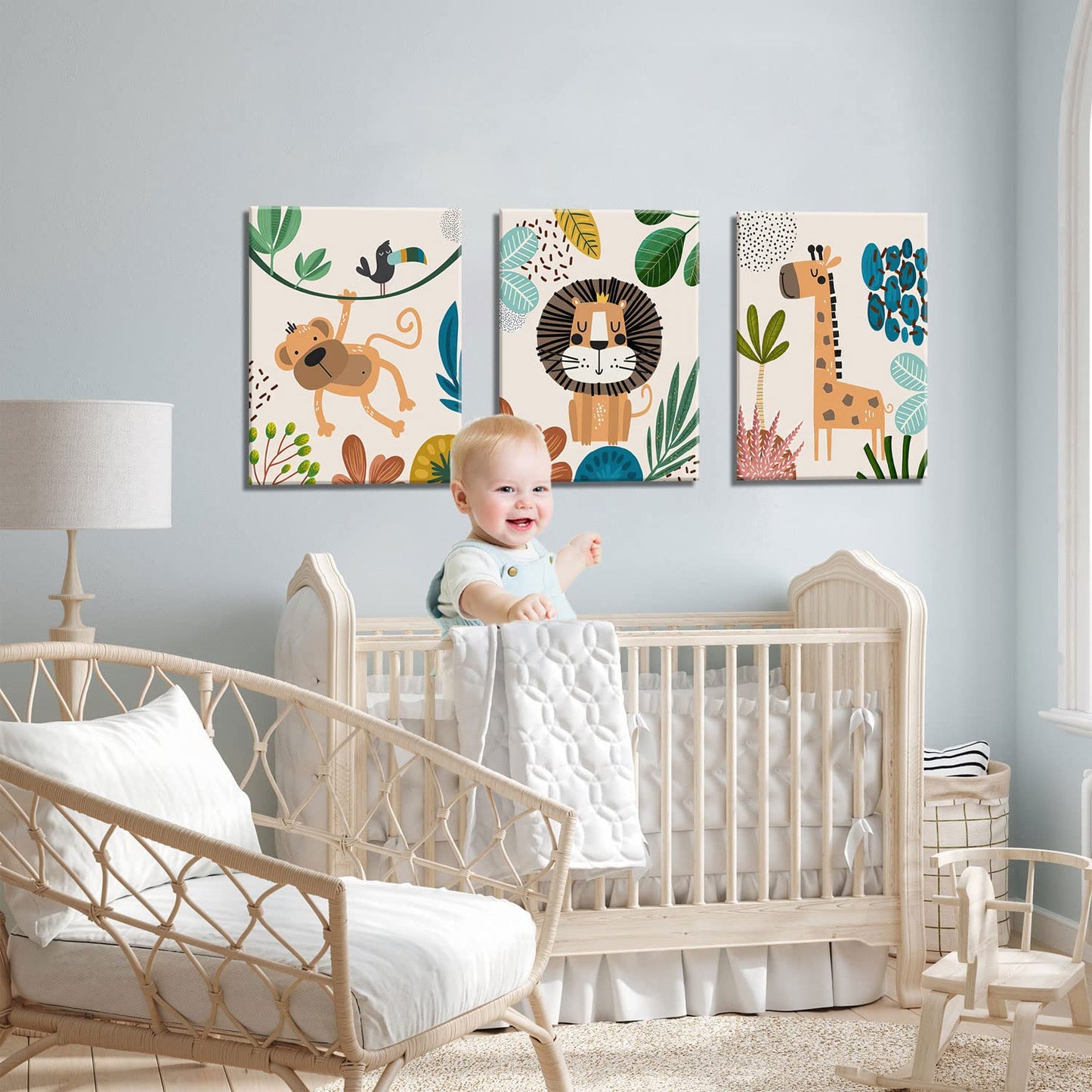 Conjunto de decoração de parede para berçário com 3 peças
