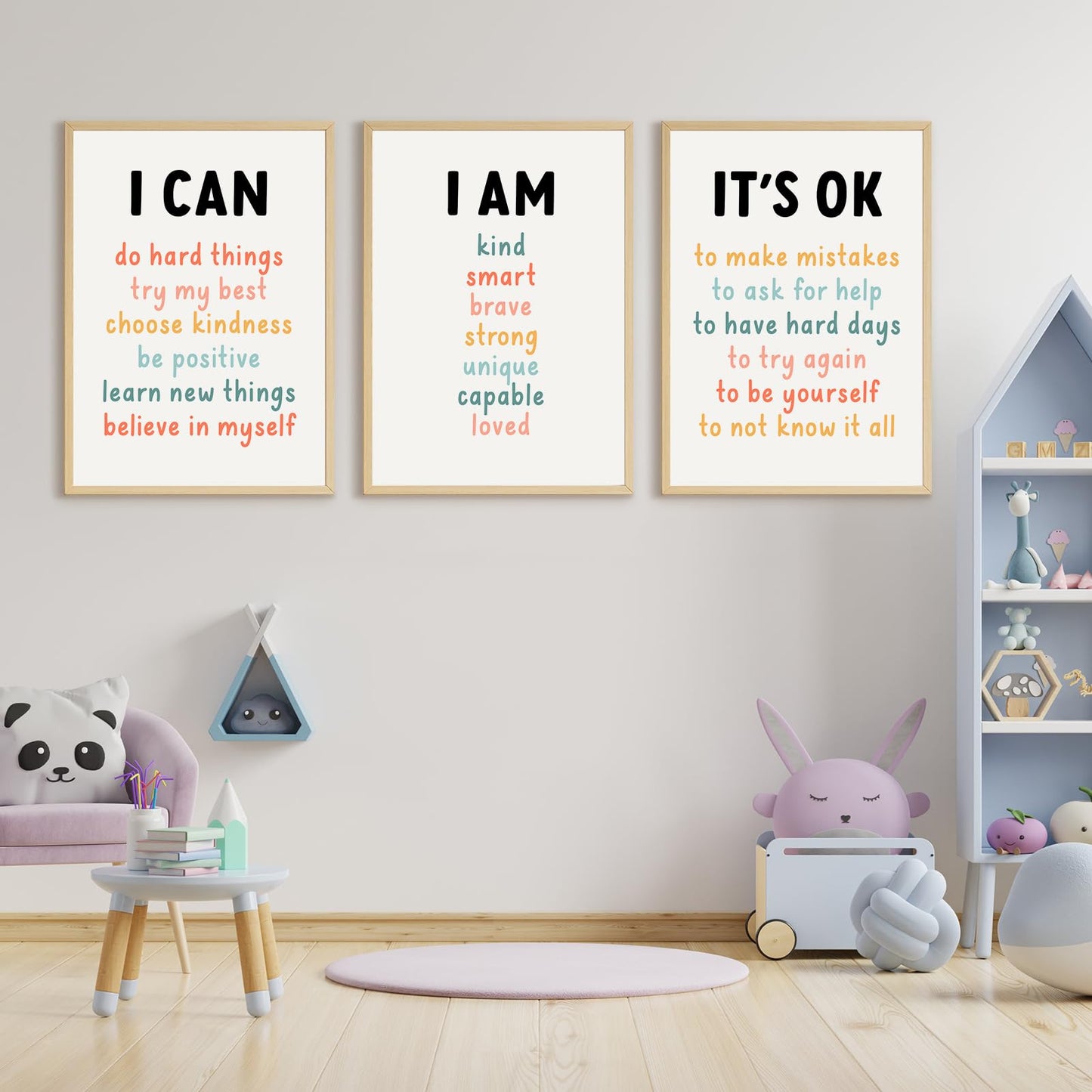 Arte de parede de afirmação infantil