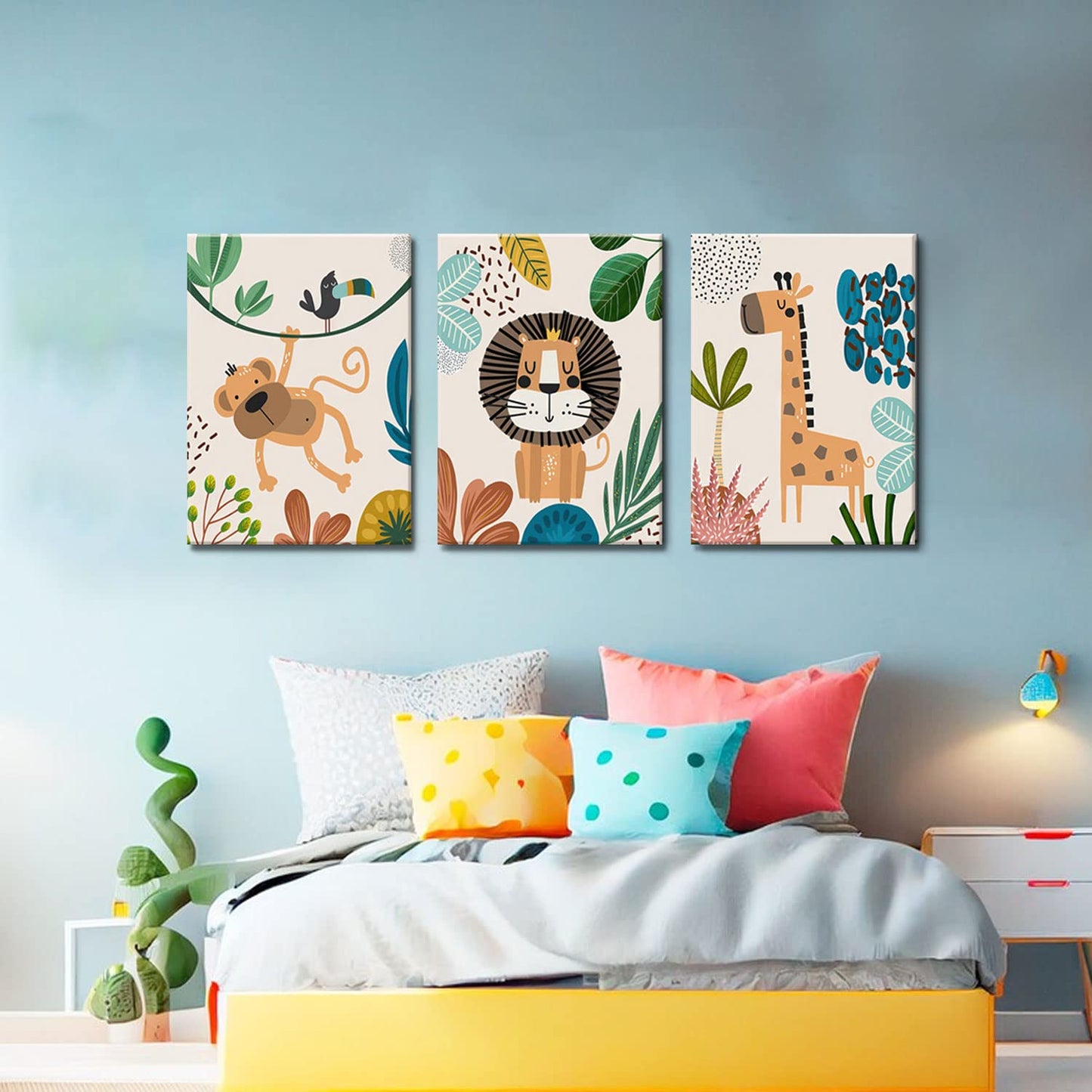Conjunto de decoração de parede para berçário com 3 peças
