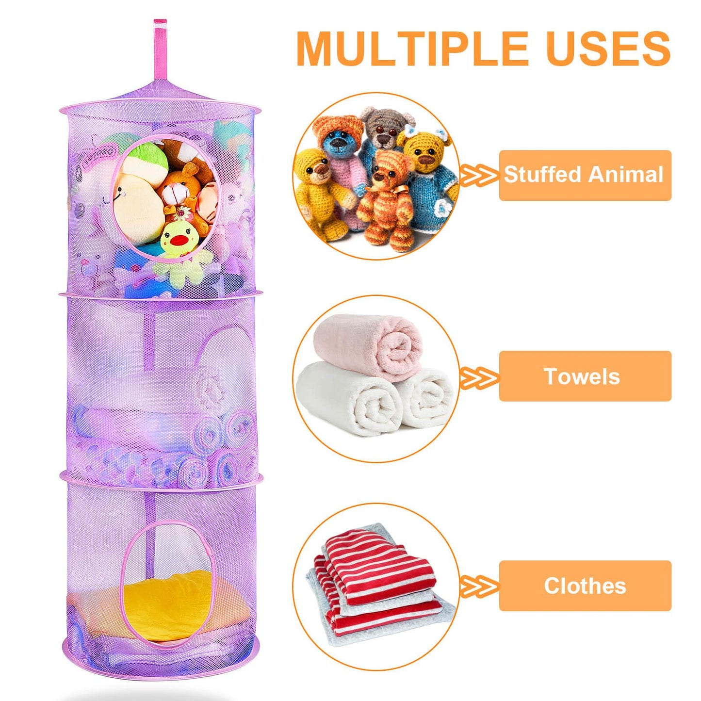 Stuffed Animals Net or Hammock 2 Pcs