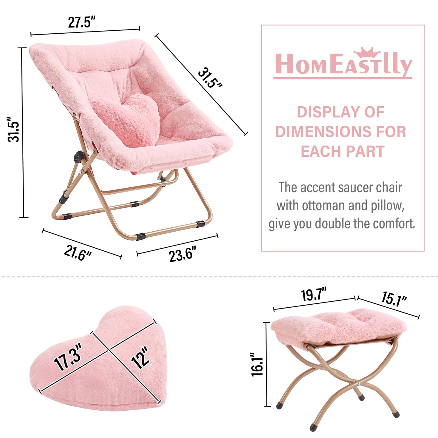 Comfy Saucer Chair with Ottoman
