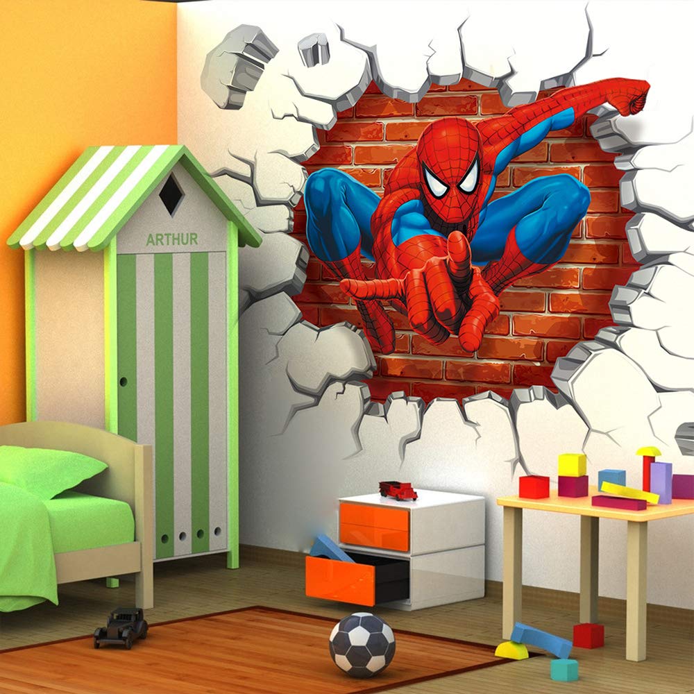 Adesivos de parede do Homem-Aranha DIY removíveis