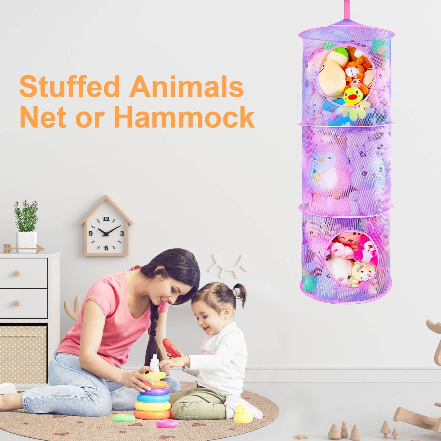 Stuffed Animals Net or Hammock 2 Pcs