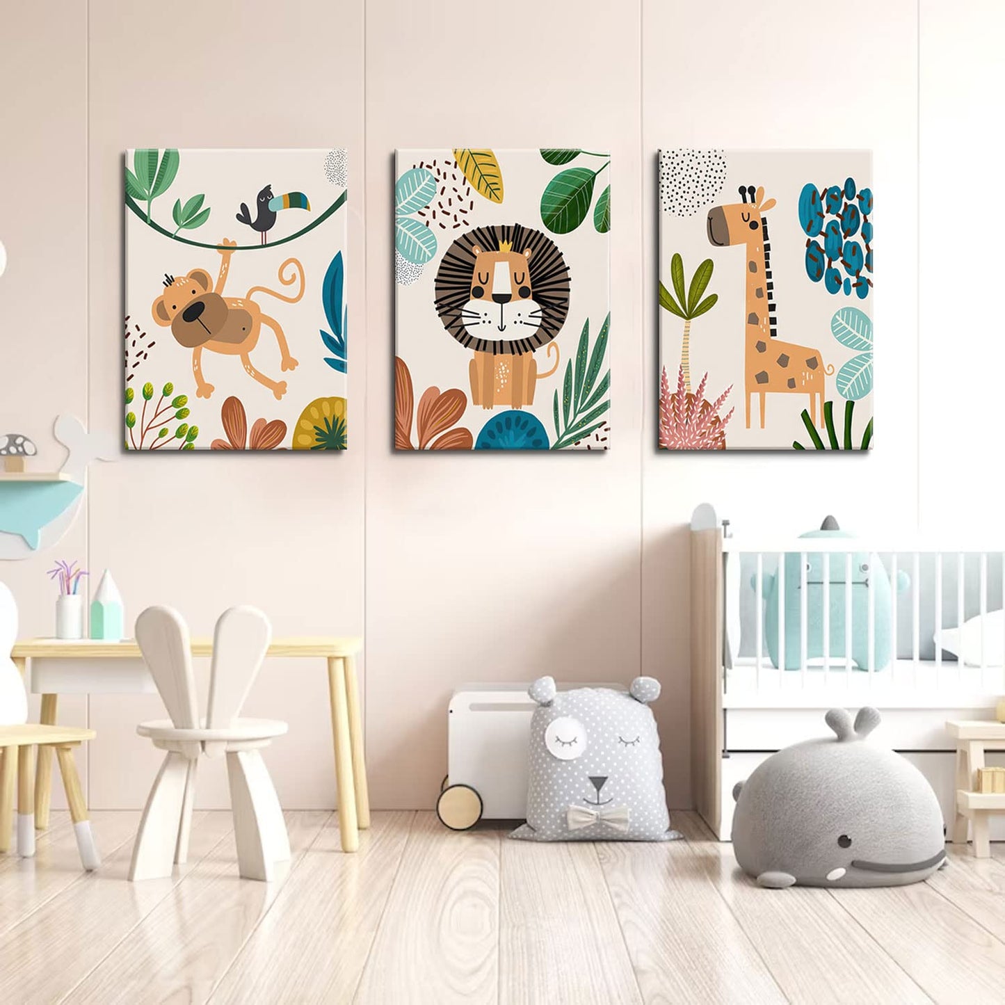 Conjunto de decoração de parede para berçário com 3 peças