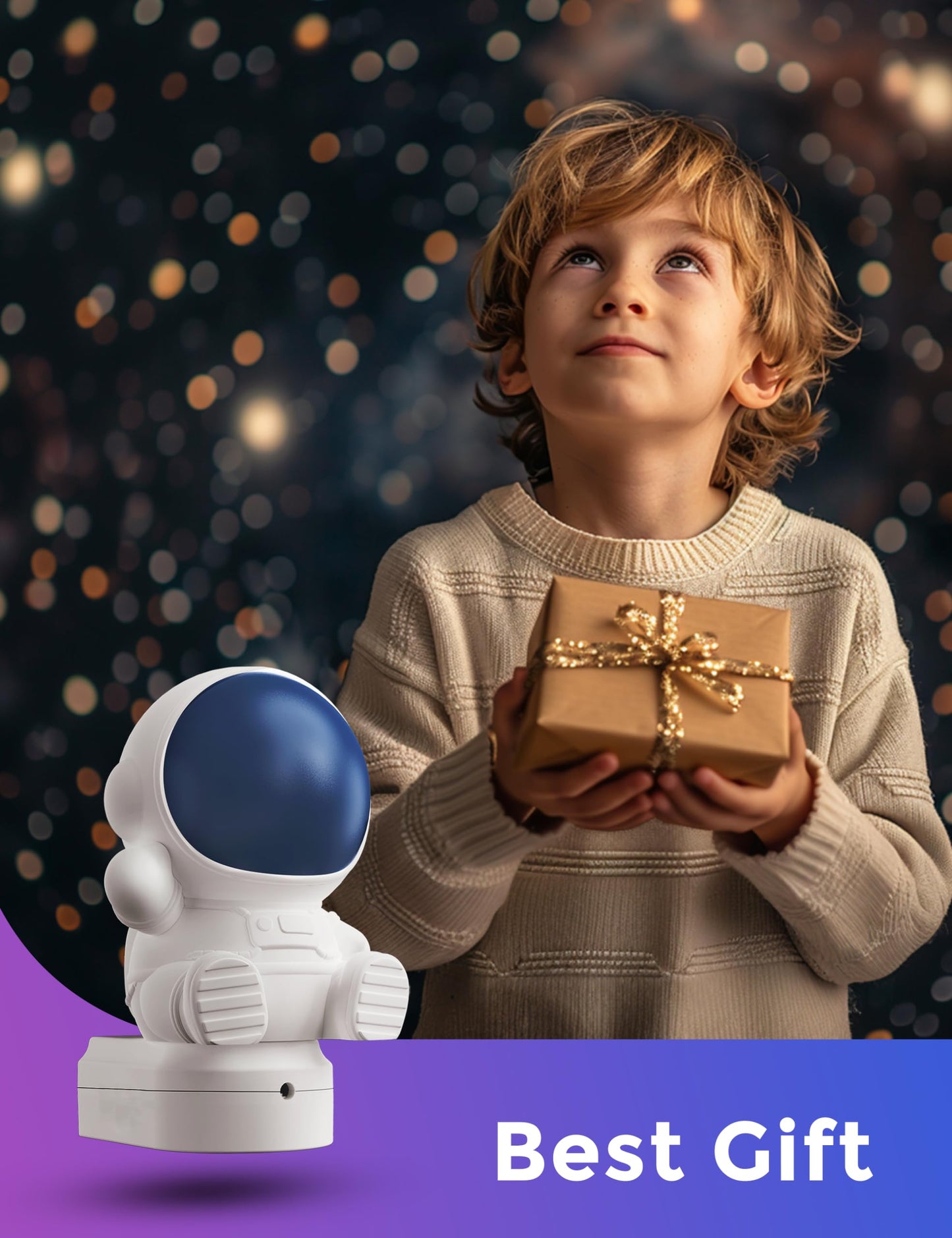 Luz noturna para crianças, espaço 3D