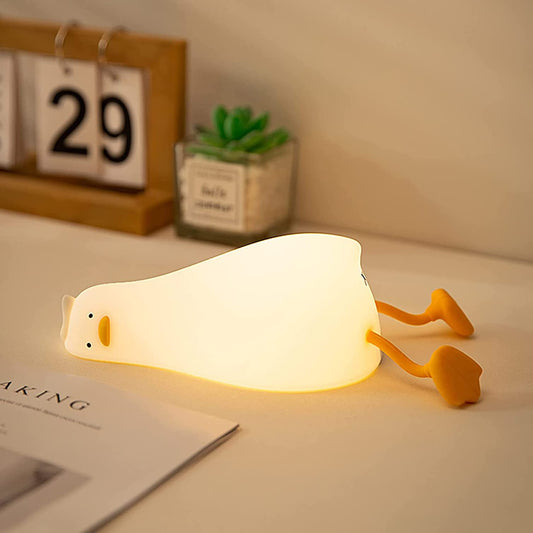 Luz noturna LED para pato deitado, luz noturna regulável de 3 níveis para berçário