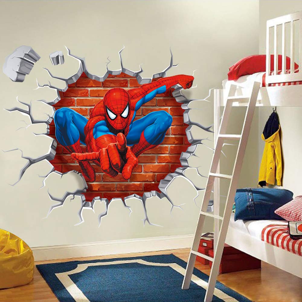 Adesivos de parede do Homem-Aranha DIY removíveis