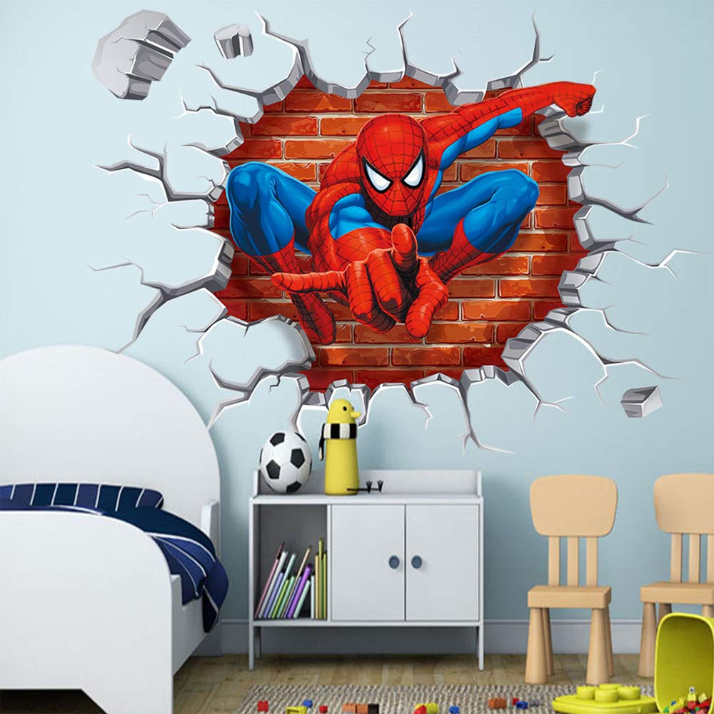 Adesivos de parede do Homem-Aranha DIY removíveis