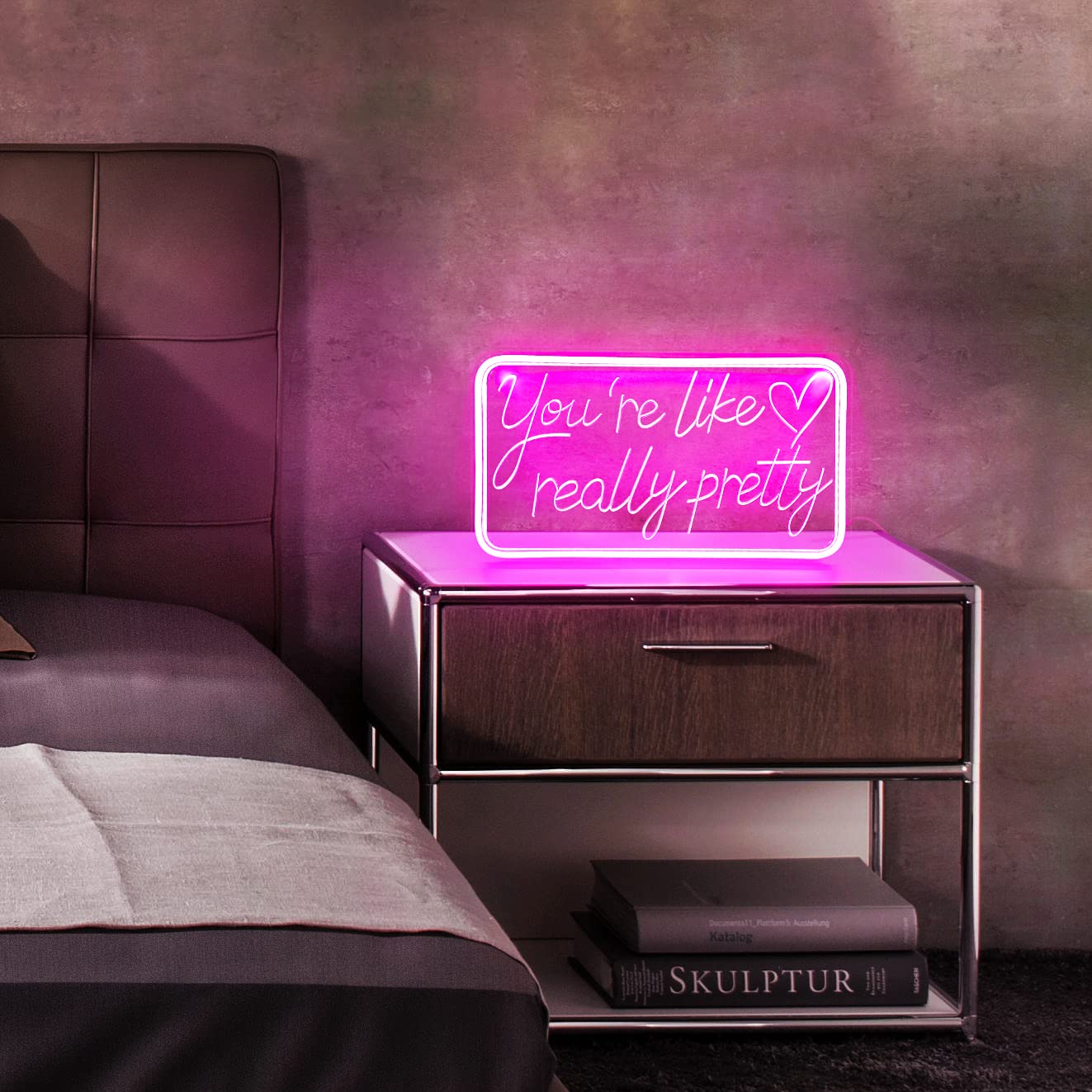 Você é como letreiros de neon realmente bonitos para decoração de parede