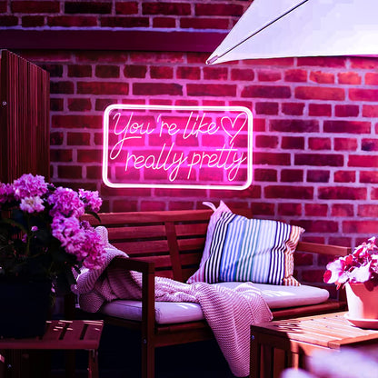 Você é como letreiros de neon realmente bonitos para decoração de parede