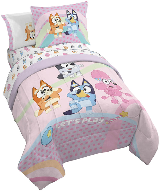 Conjunto de edredom Bluey Full Size - 7 peças