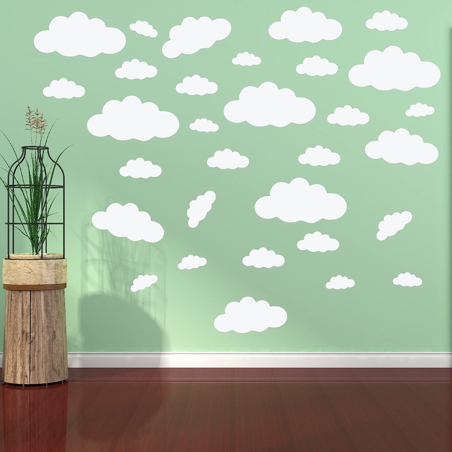 Adesivos de parede Big Clouds removíveis DIY