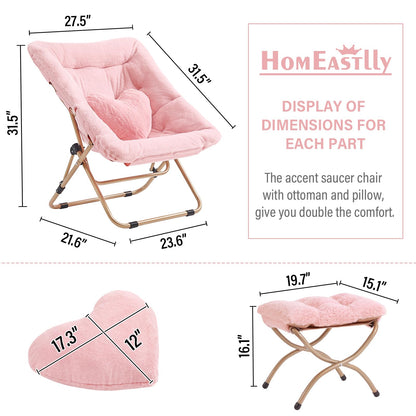 Comfy Saucer Chair with Ottoman