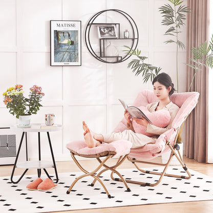 Comfy Saucer Chair with Ottoman