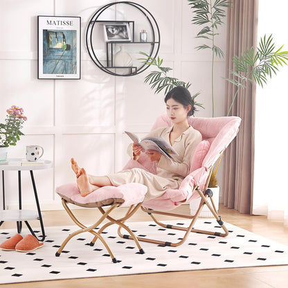 Comfy Saucer Chair with Ottoman