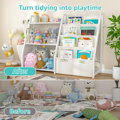 Estante para crianças e armazenamento de brinquedos