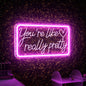 Você é como letreiros de neon realmente bonitos para decoração de parede
