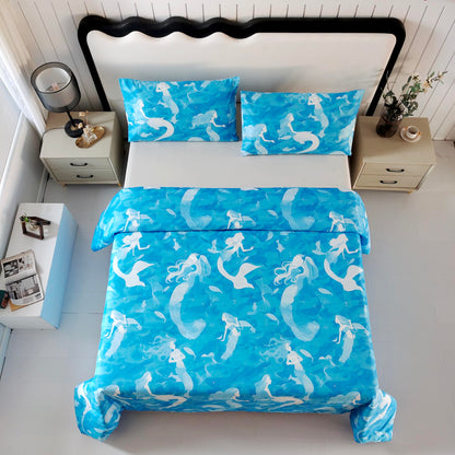 Conjunto de edredom sereia 3 peças Twin