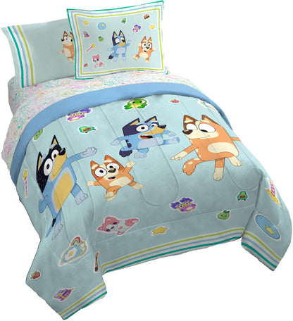 Conjunto de edredom Queen Size Bluey - 7 peças